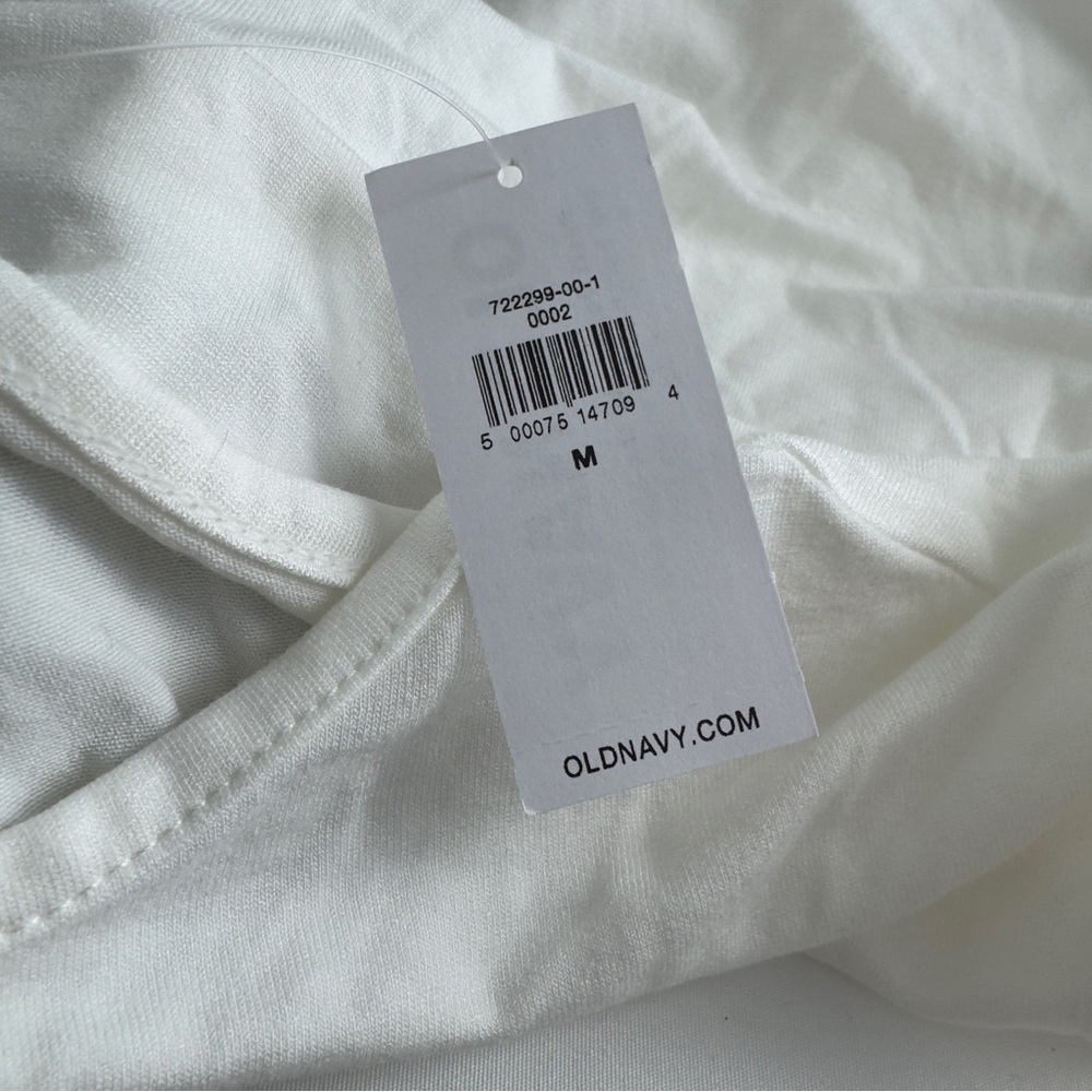 Old Navy Luxe NWT White Long Sleeve T Shirt M - Picture 6 of 6